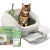 image:imagePurina Tidy Cats Breeze Covered Cat Litter Box System Kit with Pellet Cat Litter Hooded Litter Box and Litter Box PadsGreen