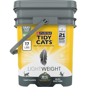image:imagePurina Tidy Cats Light Weight Low Dust Clumping Cat Litter LightWeight 4in1 Strength Cat Litter  2 85 lb Jugs17 Pound Pack of 1