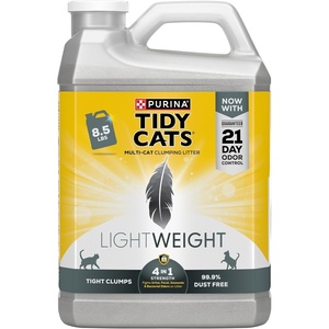 image:imagePurina Tidy Cats Light Weight Low Dust Clumping Cat Litter LightWeight 4in1 Strength Cat Litter  2 85 lb Jugs85 Pound Pack of 2
