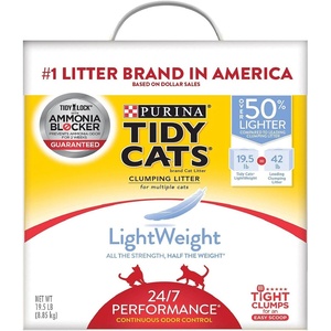 image:imagePurina Tidy Cats Light Weight Low Dust Clumping Cat Litter Lightweight 247 Performance Multi Cat Litter  195 lb Box195 lb