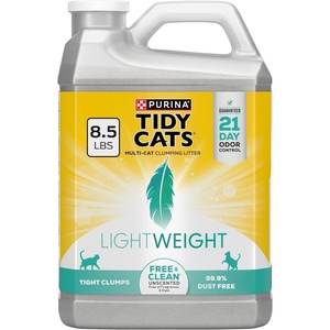 image:imagePurina Tidy Cats Low Dust Clumping Cat Litter Odor Control LightWeight Free and Clean Unscented Multi Cat Litter  85 Pound Pack of 1